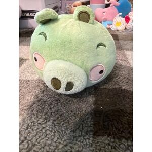 Rovio Angry Birds Green Pig Plush Soft Stuffed Toy Round Minion Pig 5 Inch